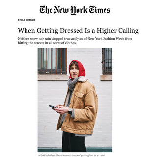 THE NEW YORK TIMES - When Getting Dressed is a Higher Calling