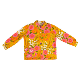 MUSTARD FLORAL CHORE SHIRT