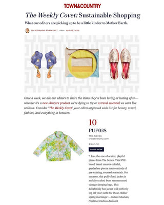 Town & Country | The Weekly Covet: Sustainable Shopping