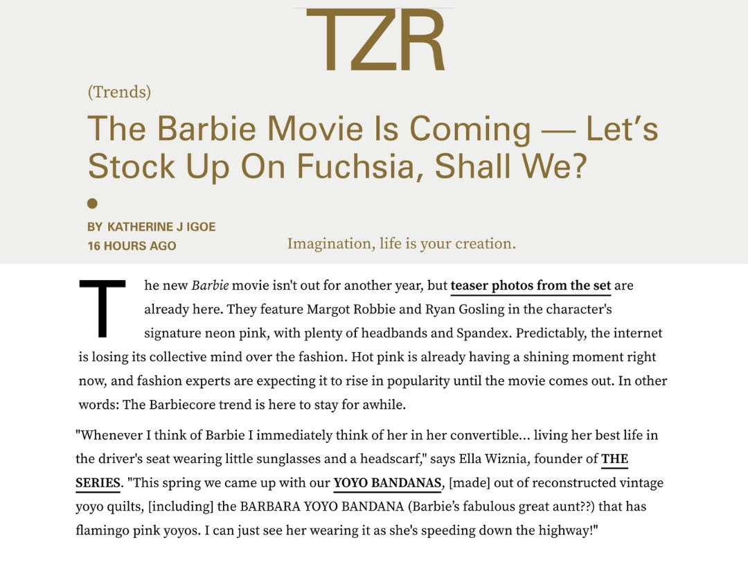 THE ZOE REPORT | The Barbie Movie Is Coming — Let’s Stock Up On Fuchsia, Shall We?