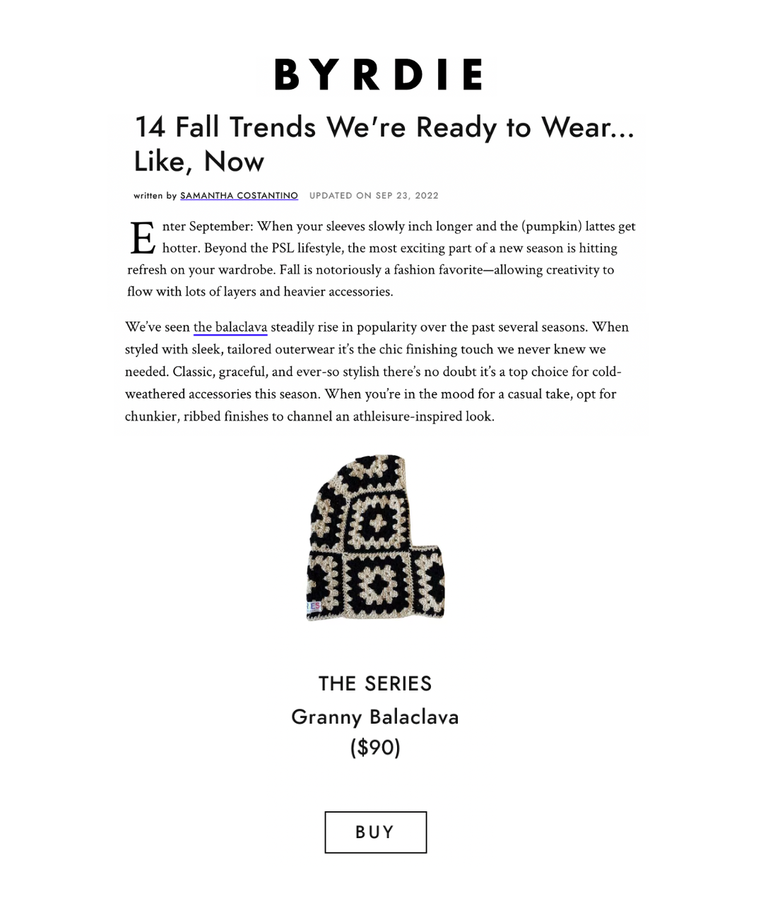 BYRDIE | 14 Fall Trends We're Ready to Wear... Like, Now