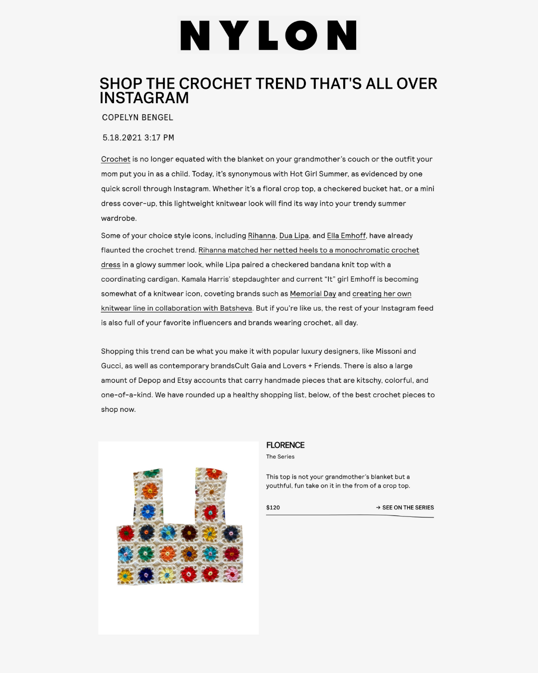 NYLON | Shop The Crochet Trend That's All Over Instagram