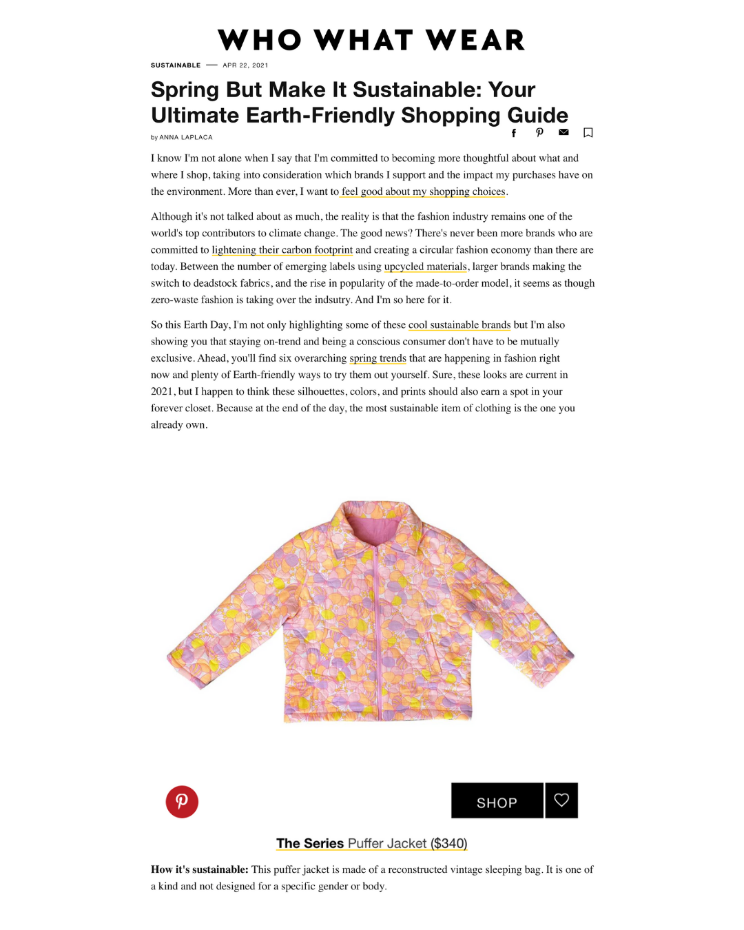 Who What Wear | Spring But Make It Sustainable: Your Ultimate Earth-Friendly Shopping Guide