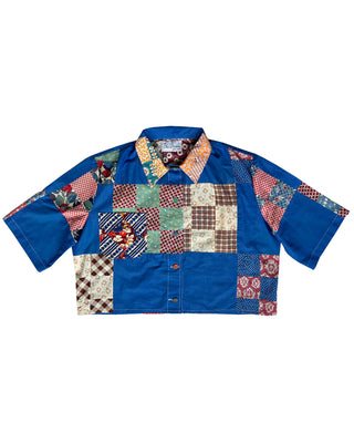 THE QUILTED CHORE JACKET- BLUE NINE PATCH