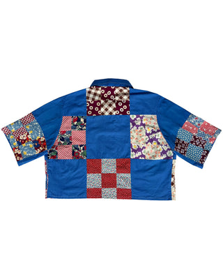 THE QUILTED CHORE JACKET- BLUE NINE PATCH