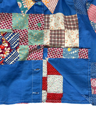 THE QUILTED CHORE JACKET- BLUE NINE PATCH