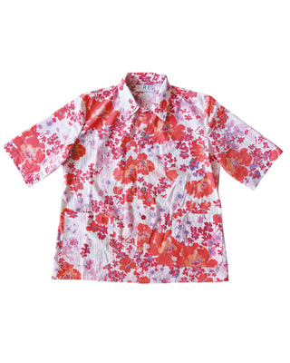 THE SHORT SLEEVED CHORE SHIRT - WARM FLORALS