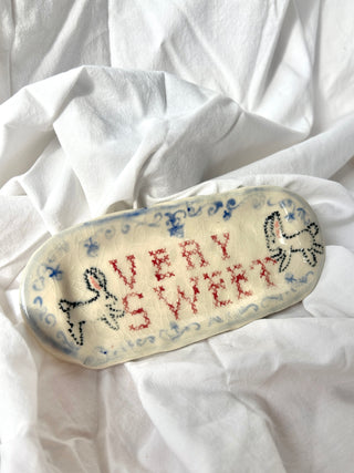 CROSS STITCH TRINKET TRAY